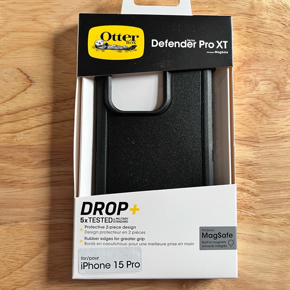 OtterBox Defender Pro XT Black Case for iPhone 15 Pro